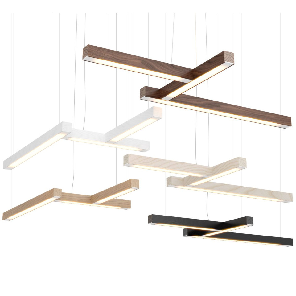 Led40 Shape 4 Ceiling Lamp Oak/Walnut/Ash 114cm