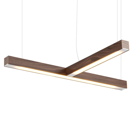 Led40 Shape T Ceiling Lamp Oak/Walnut/Ash 70cm