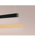 Square Ceiling Lamp Oak/Walnut/Black 104-164cm