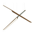 Swan Wing Ceiling Lamp Oak/Walnut/White/Black 118.5cm