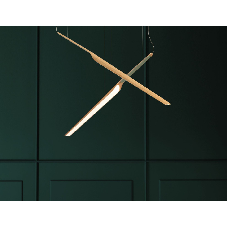 Swan Wing Ceiling Lamp Oak/Walnut/White/Black 118.5cm