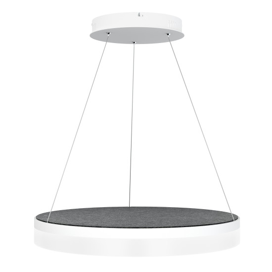 Acoustic Circulo akustisk taklampa 3000k mörkgrå 60cm Acoustic Circulo akustisk taklampa 3000k mörkgrå 60cm
