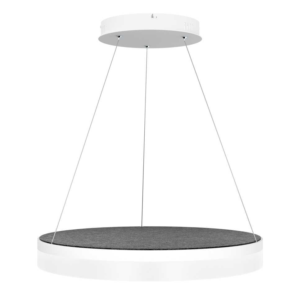 Acoustic Circulo akustisk taklampa 3000k mörkgrå 60cm Valaisin Grönlund Acoustic Circulo akustisk taklampa 3000k mörkgrå 60cm