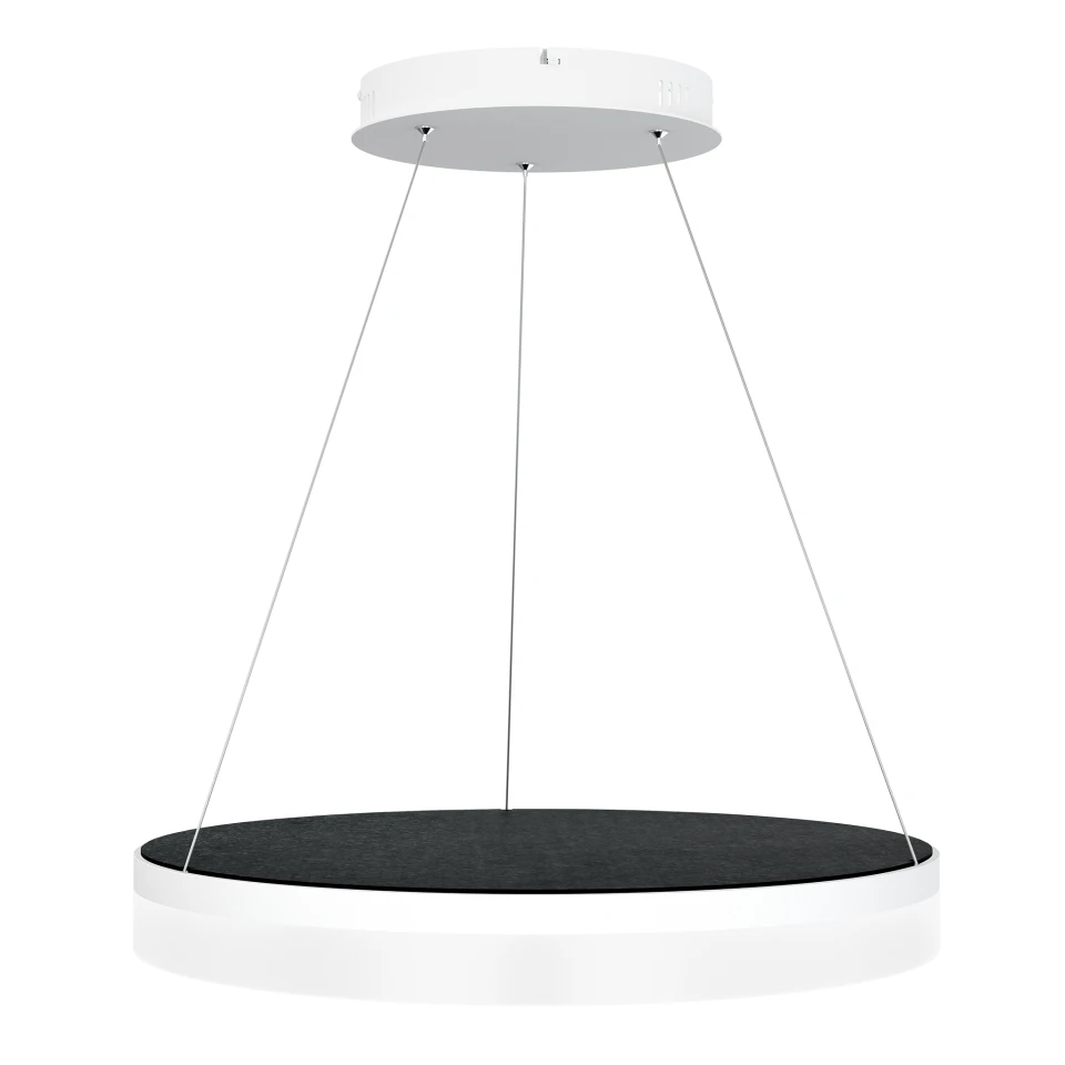 Acoustic Circulo acoustic ceiling light 4000k black 60cm