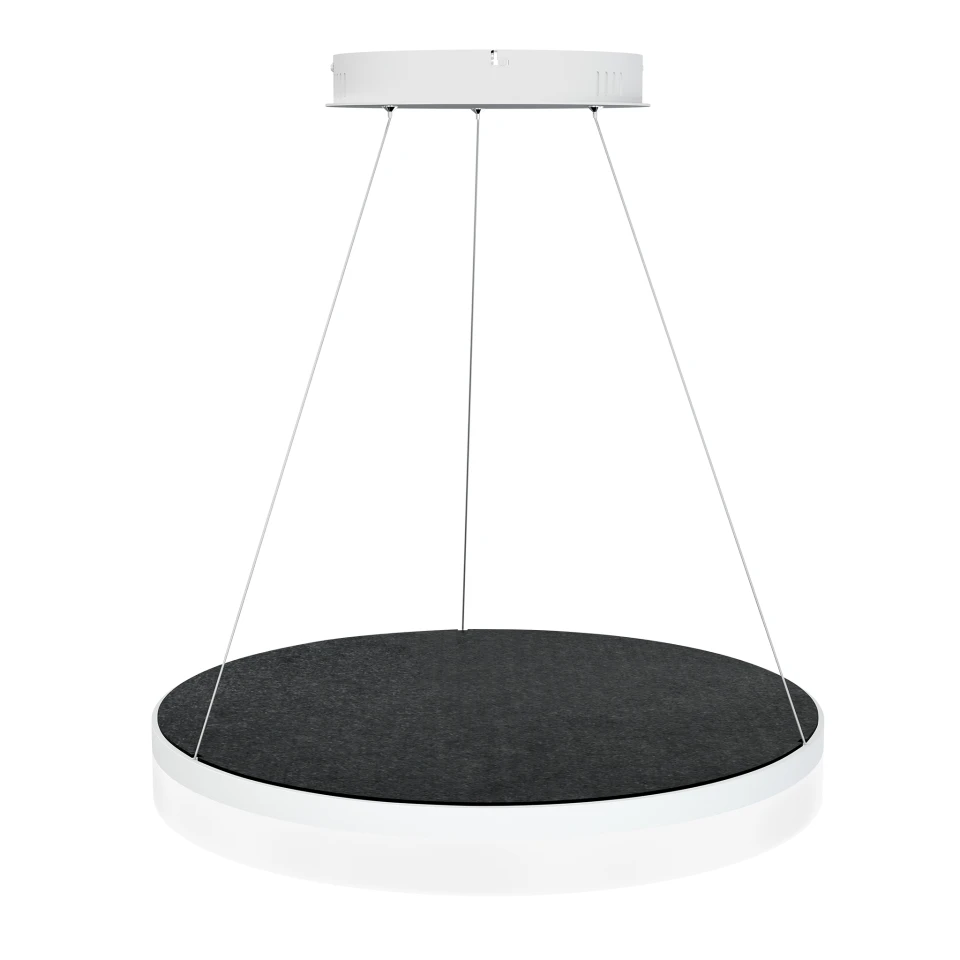 Acoustic Circulo acoustic ceiling light 4000k black 60cm