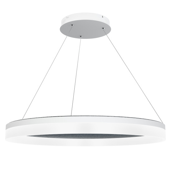Acoustic Circulo akustisk taklampa 3000k mörkgrå 80cm Acoustic Circulo akustisk taklampa 3000k mörkgrå 80cm