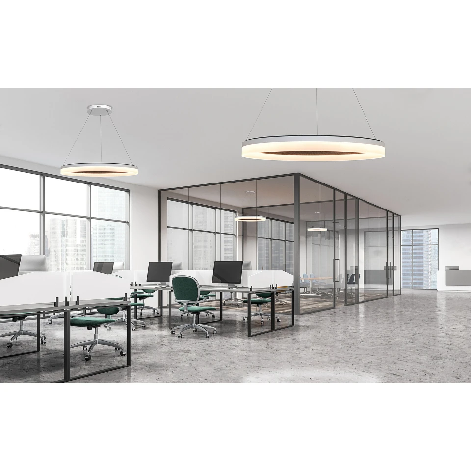Acoustic Circulo acoustic ceiling light 4000k black 60cm