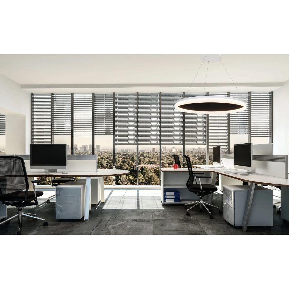 Acoustic Circulo acoustic ceiling light 4000k black 60cm