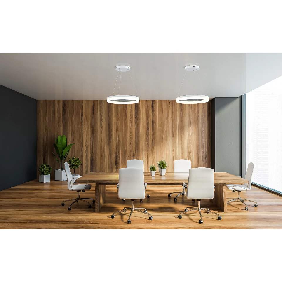 Acoustic Circulo acoustic ceiling light 4000k black 60cm
