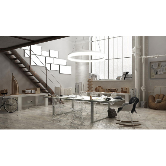 Circulo ceiling light aluminium 3000k white 80cm Circulo ceiling light aluminium 3000k white 80cm