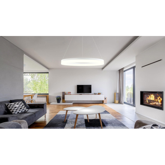 Circulo taklampa aluminium 4000k vit 80cm Circulo taklampa aluminium 4000k vit 80cm