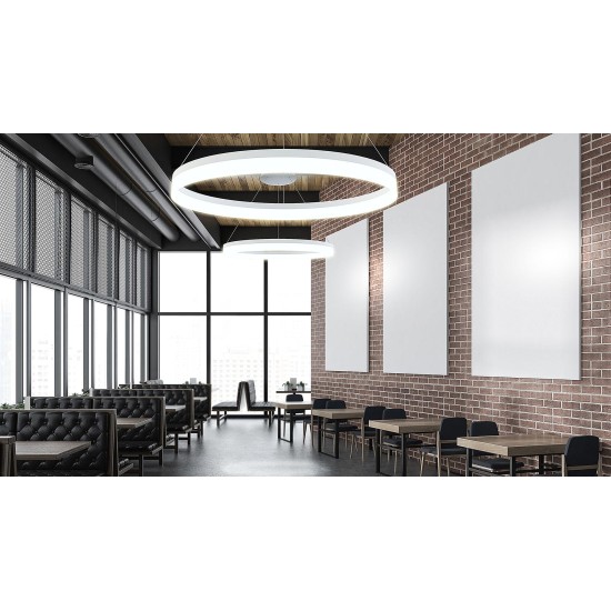 Circulo taklampa aluminium 3000k vit 120cm