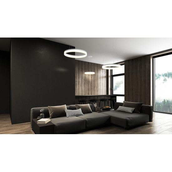 Circulo taklampa aluminium 4000k vit 60cm Circulo taklampa aluminium 4000k vit 60cm
