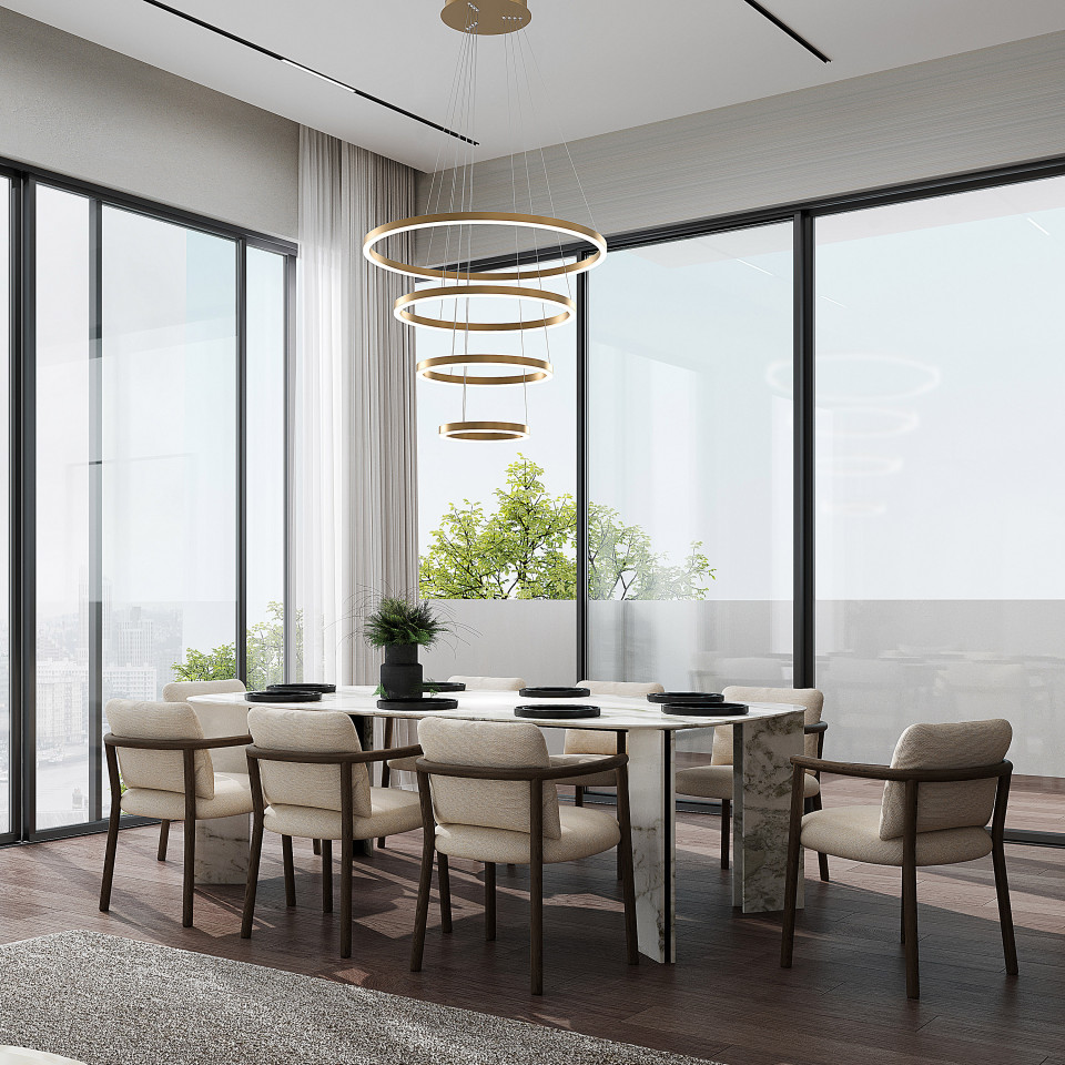 Layer 4 ceiling light matt white 80 cm