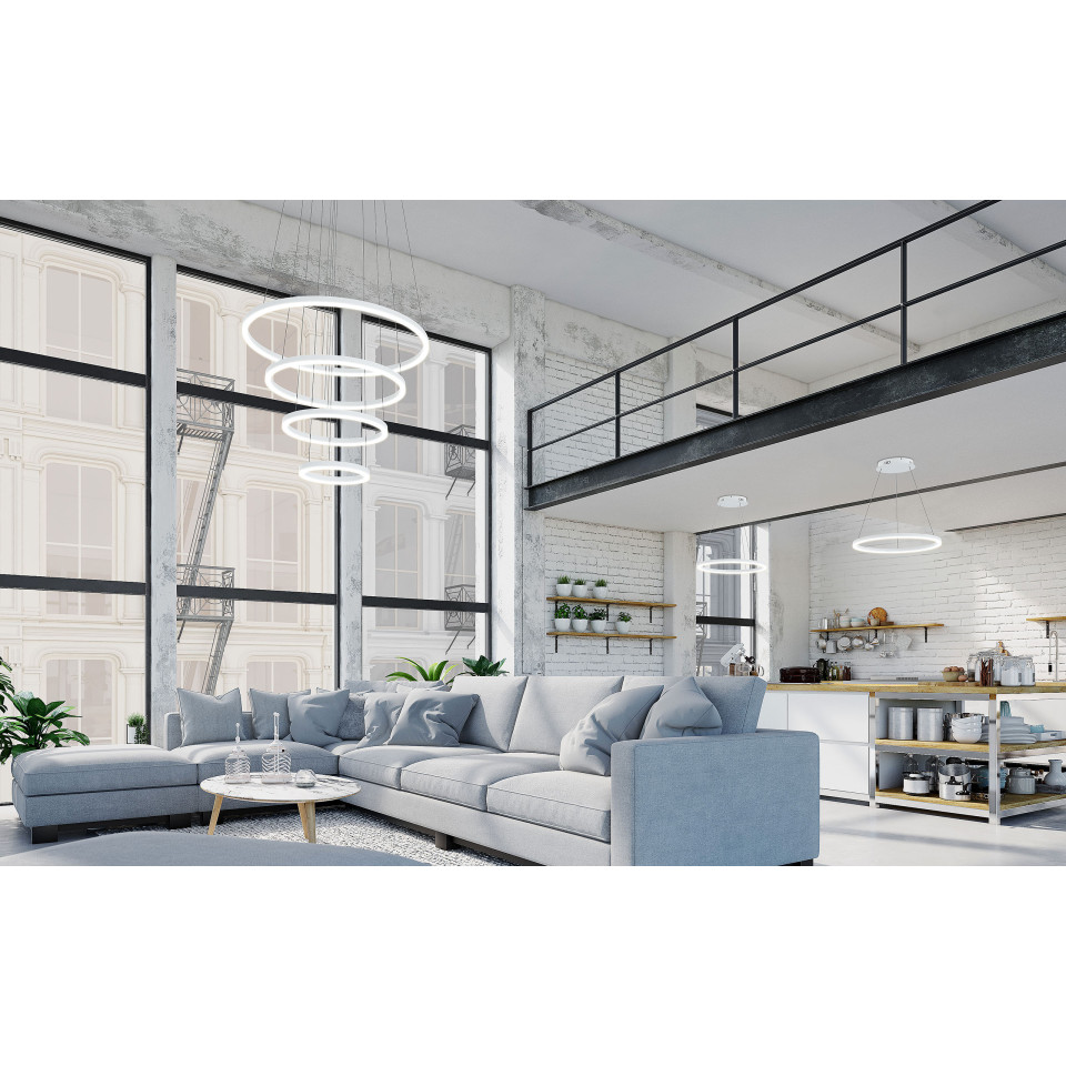 Layer 4 ceiling light matt white 80 cm
