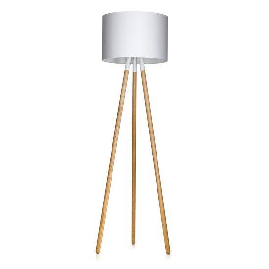 Spring golvlampa vit/naturlig 160cm