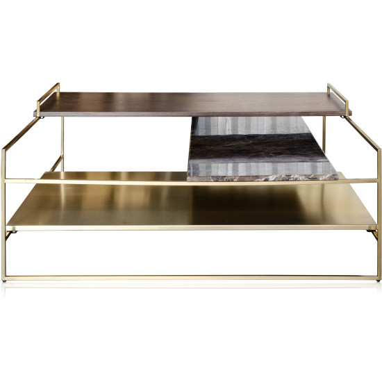 Architect soffbord stort rostfritt stål/guld 100 cm Architect soffbord stort rostfritt stål/guld 100 cm
