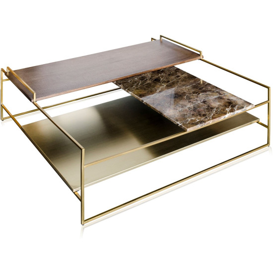 Architect soffbord stort rostfritt stål/guld 100 cm Architect soffbord stort rostfritt stål/guld 100 cm