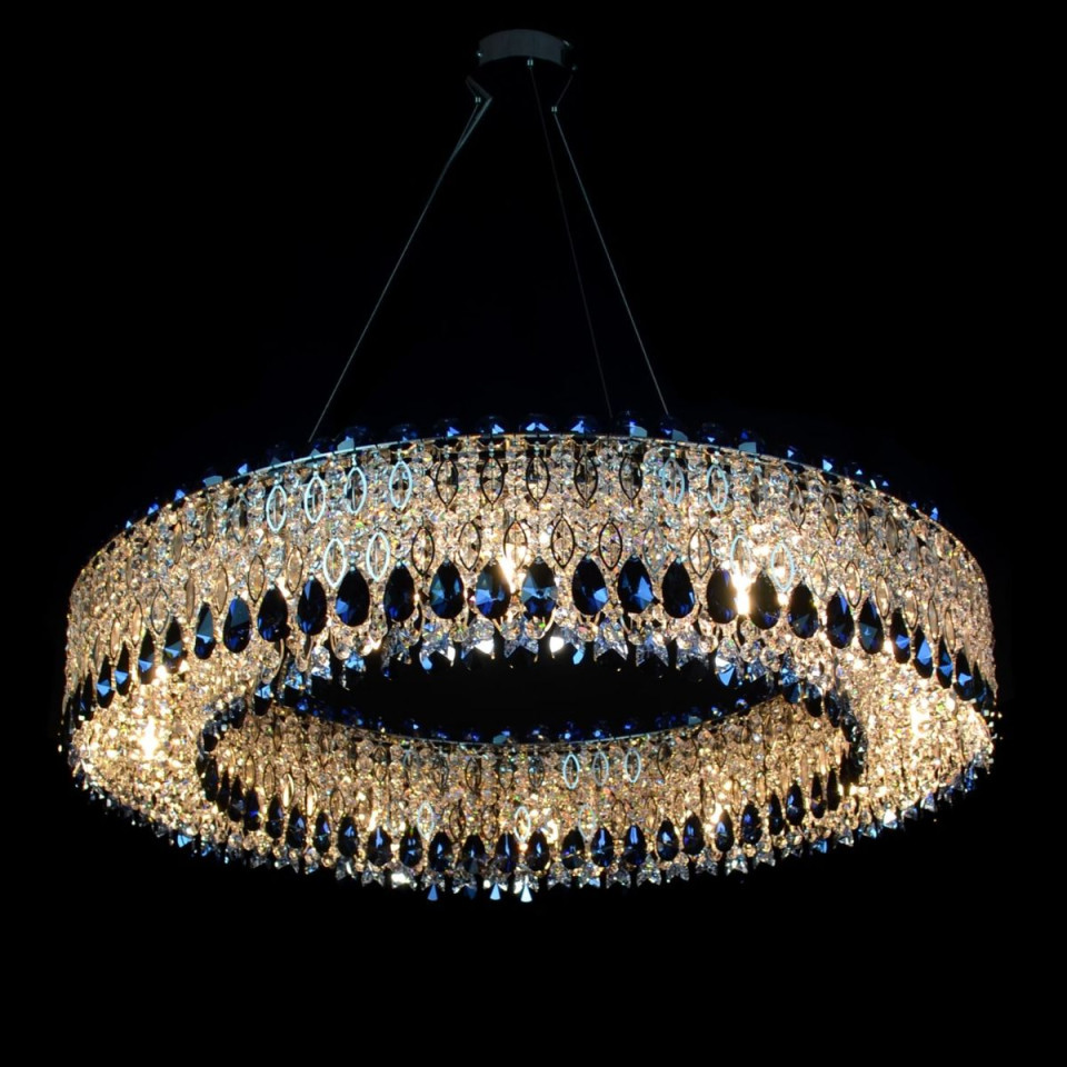Allure 10-12 ljus bohemia kristallkrona guld/silver 70-100 cm