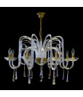 Aranea 8 ljus bohemia kristallkrona guld/silver 94 cm