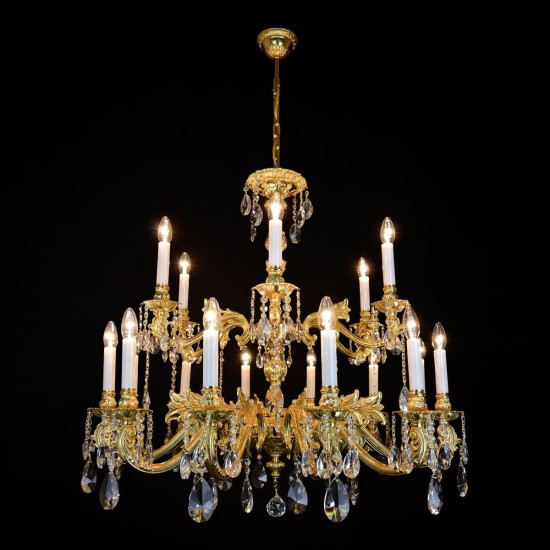 Avior 5-18 Light Bohemia Crystal Chandelier Gold/Silver 50-91cm