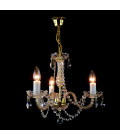Balance 3-8 ljus bohemia kristallkrona guld/silver 40-55 cm
