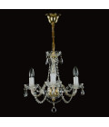 Balance 3-8 ljus bohemia kristallkrona guld/silver 40-55 cm