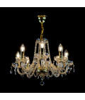 Balance 3-8 ljus bohemia kristallkrona guld/silver 40-55 cm