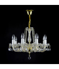 Balance 3-8 ljus bohemia kristallkrona guld/silver 40-55 cm
