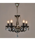 Balance 3-8 ljus bohemia kristallkrona guld/silver 40-55 cm