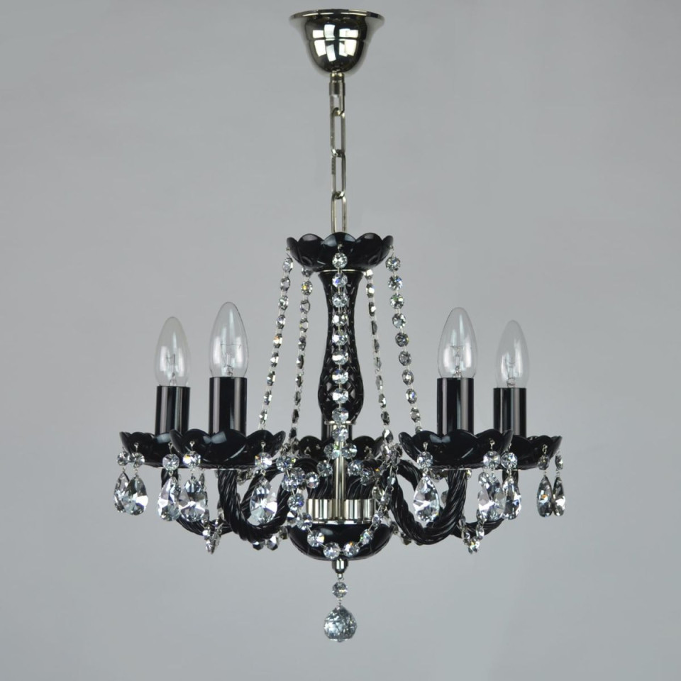 Balance 3-8 ljus bohemia kristallkrona guld/silver 40-55 cm