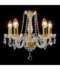 Balance 3-8 ljus bohemia kristallkrona guld/silver 40-55 cm