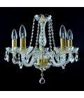 Balance 3-8 ljus bohemia kristallkrona guld/silver 40-55 cm
