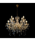 Belle 8-12 ljus bohemia kristallkrona guld/silver 67-92 cm