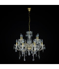 Belle 8-12 ljus bohemia kristallkrona guld/silver 67-92 cm