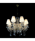 Belle 8-12 ljus bohemia kristallkrona guld/silver 67-92 cm