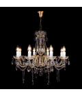 Belle 8-12 ljus bohemia kristallkrona guld/silver 67-92 cm