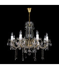 Belle 8-12 ljus bohemia kristallkrona guld/silver 67-92 cm