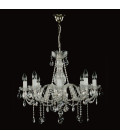 Belle 8-12 ljus bohemia kristallkrona guld/silver 67-92 cm