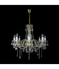 Belle 8-12 ljus bohemia kristallkrona guld/silver 67-92 cm