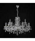 Belle 8-12 ljus bohemia kristallkrona guld/silver 67-92 cm