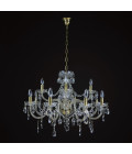 Belle 8-12 ljus bohemia kristallkrona guld/silver 67-92 cm