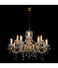 Belle 8-12 ljus bohemia kristallkrona guld/silver 67-92 cm
