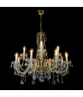 Belle 8-12 ljus bohemia kristallkrona guld/silver 67-92 cm
