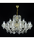 Classe 3-36 ljus bohemia kristallkrona guld/silver 45-120 cm