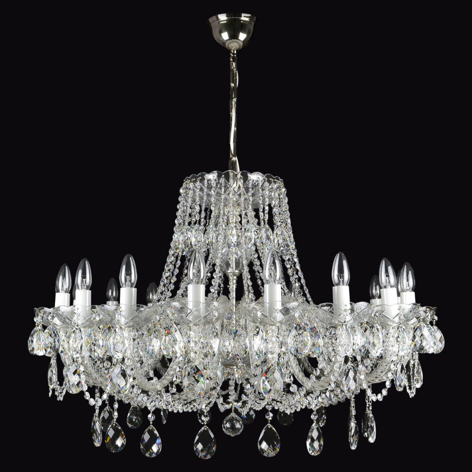 Classe 3-36 ljus bohemia kristallkrona guld/silver 45-120 cm