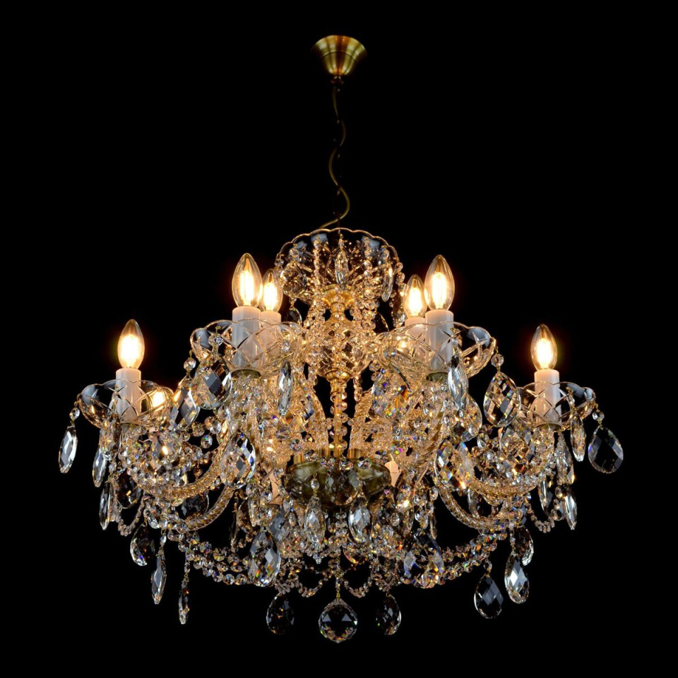 Classe 3-36 ljus bohemia kristallkrona guld/silver 45-120 cm