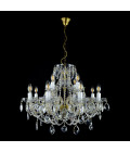 Classe 3-36 ljus bohemia kristallkrona guld/silver 45-120 cm