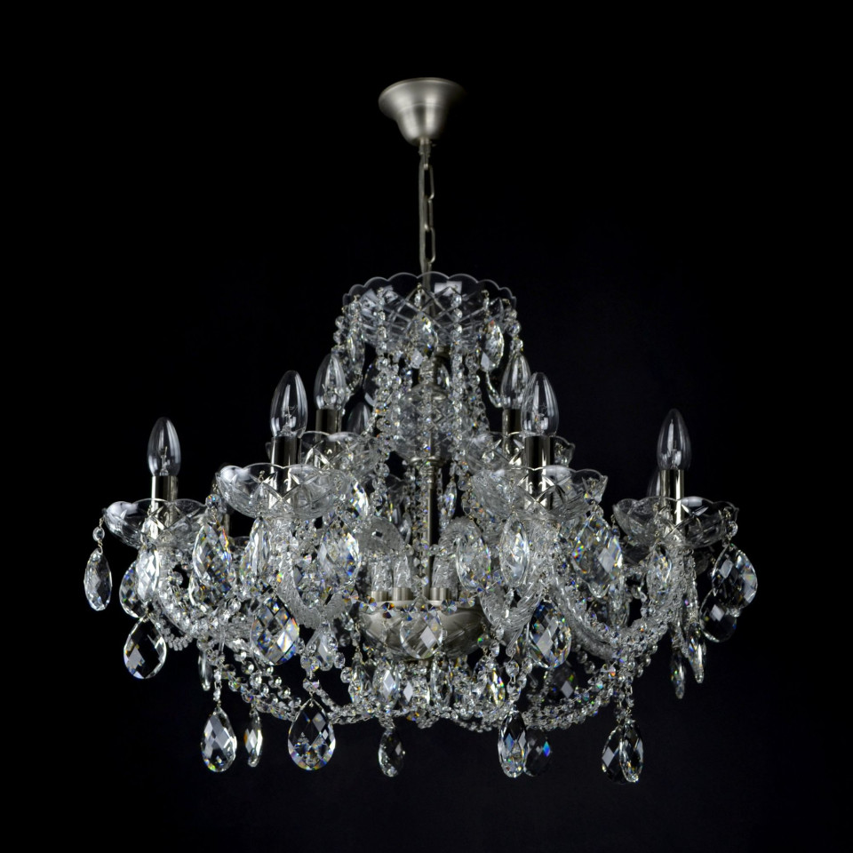 Classe 3-36 ljus bohemia kristallkrona guld/silver 45-120 cm