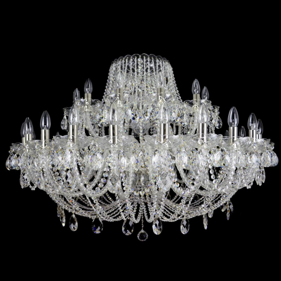 Classe 3-36 ljus bohemia kristallkrona guld/silver 45-120 cm